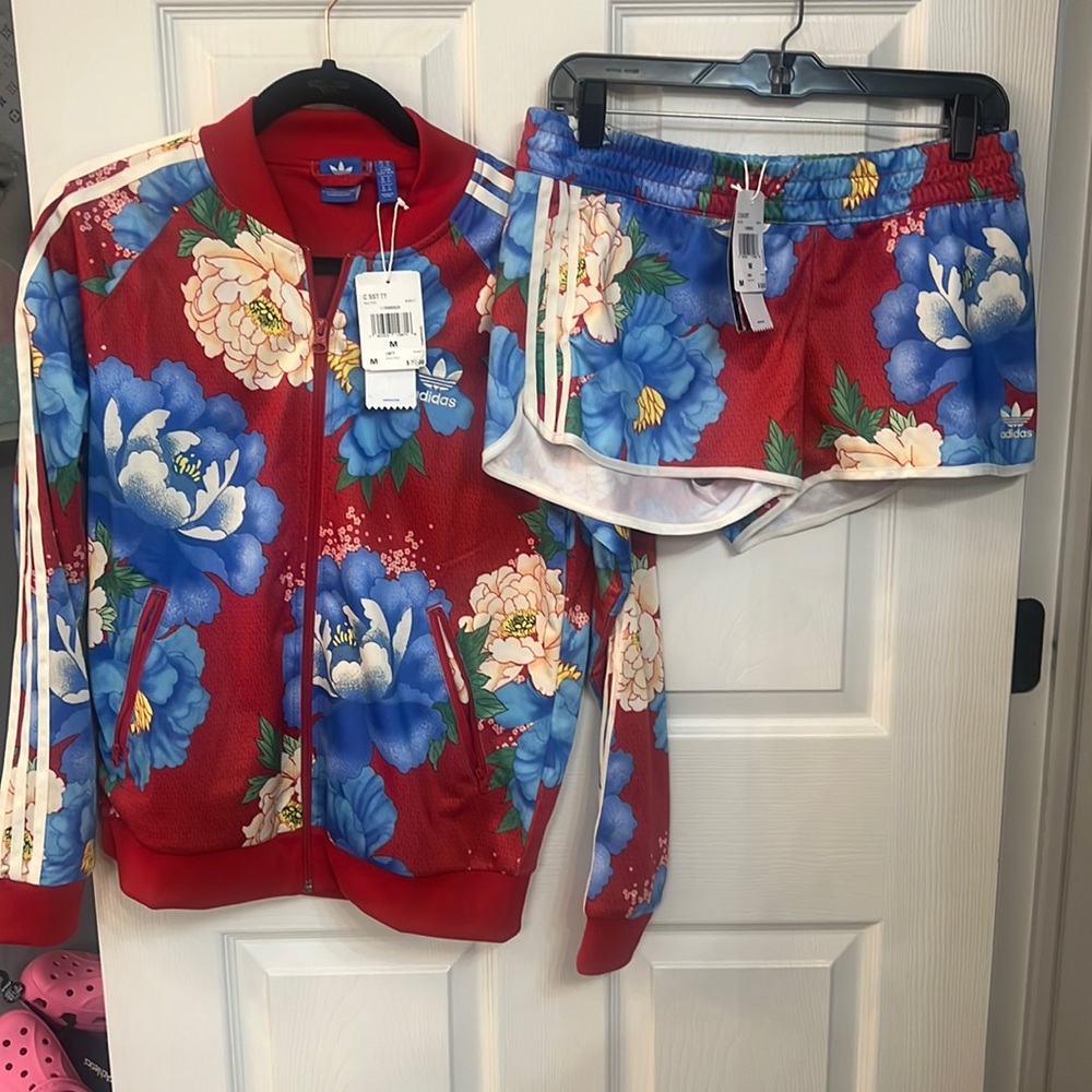 Adidas Originals Chita Floral Womens Track Jacket /short BJ8417 Farm Rio Brazil